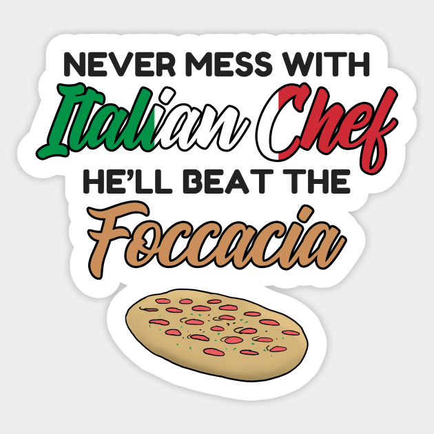 Chef Gift Italian Chefs Beat The Foccacia funny Sticker by Mesyo